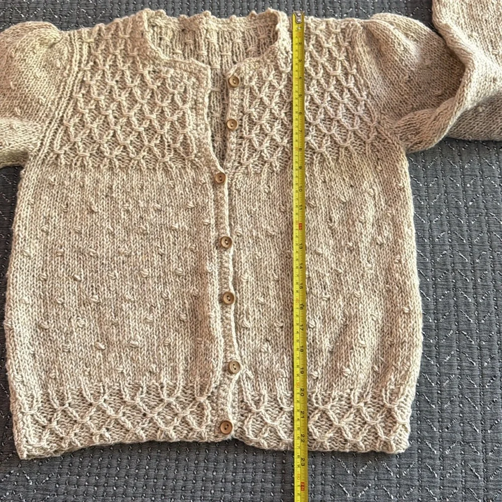 VTG Handknit Wool Cardigan - Picture 11 of 12